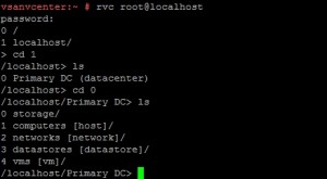 vSAN RVC Shell Directory Structure
